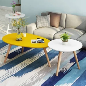 Bộ 2 Bàn Sofa IGEA Việt Nam Phong Cách Scanvadian Màu Trắng